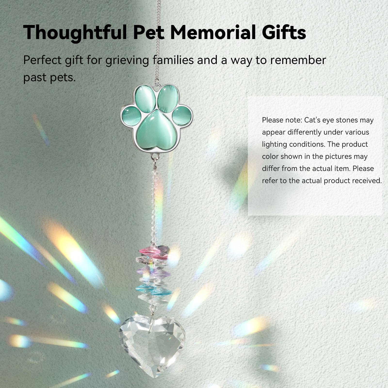 AMETHUARTZ Suncatcher Boîte Cadeau Luxe : cadeau mémorial élégant prêt à offrir.
