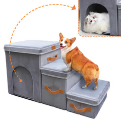 AMFIYQ escaliers chien 24 pouces - structure robuste pour accès facile au lit