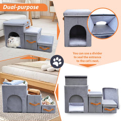 AMFIYQ escaliers avec coffre de rangement - organisation jouets et laisses