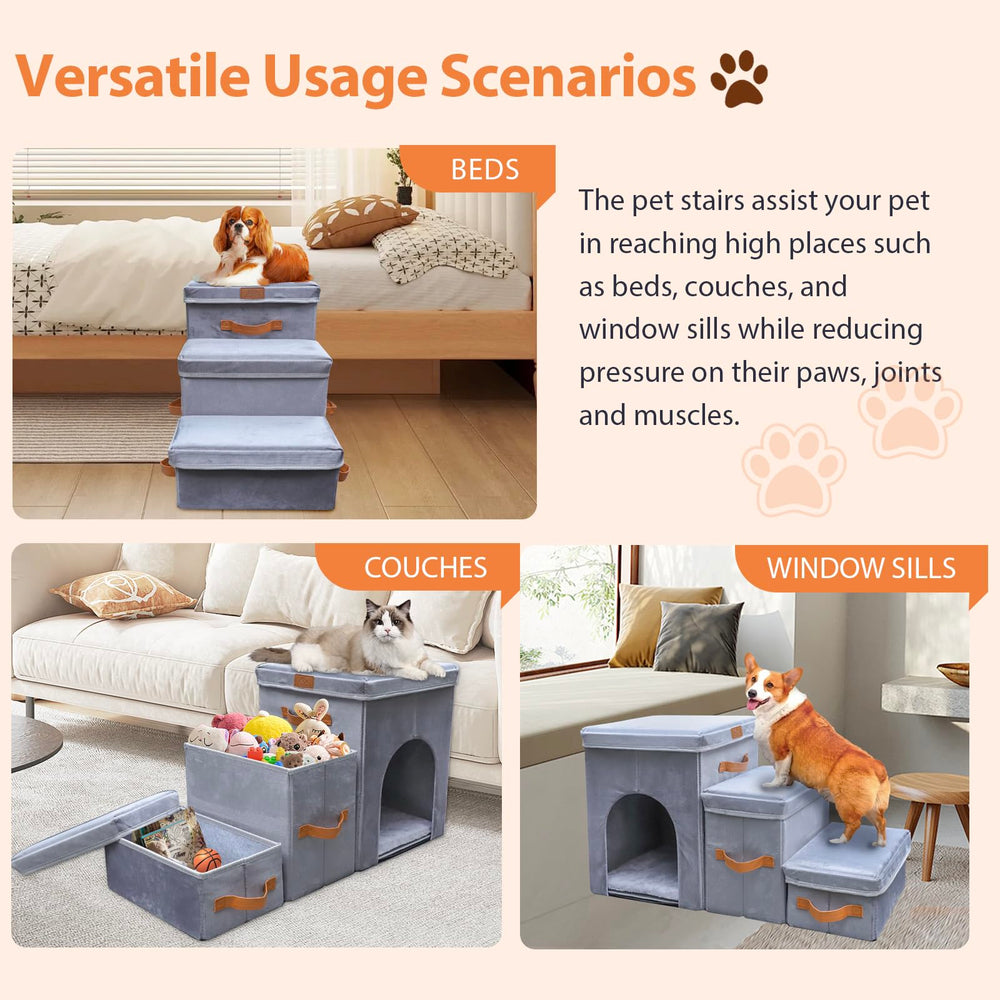 AMFIYQ escaliers pliables - design compact et rangement sans effort