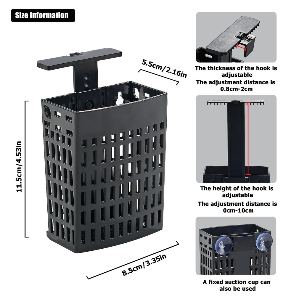 Amminle support plante aquarium hauteur reglable, adapté à différents niveaux d'eau.
