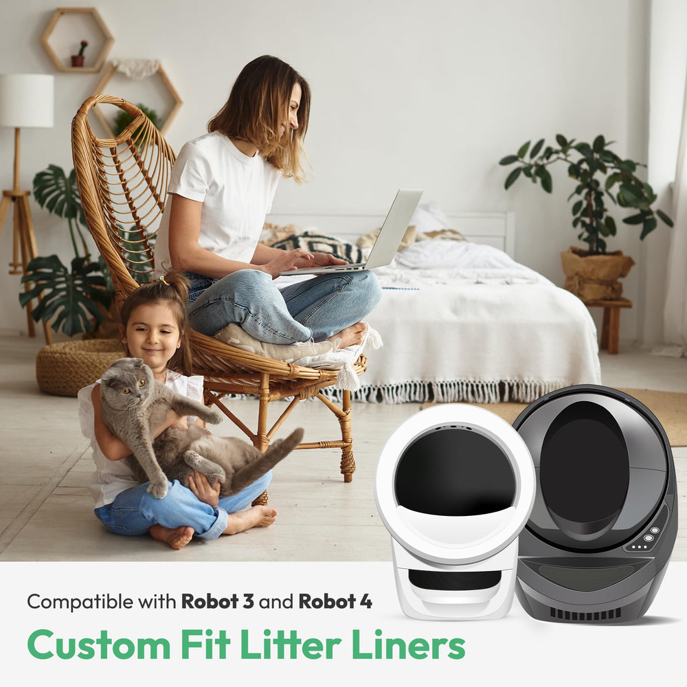 AMOGOGOPET liner présepare pour litiere robot, installation rapide et sans frustration.