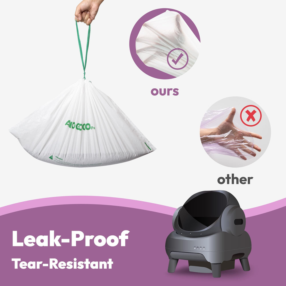 amogogopet sac-litiere résistant hdpe empêche les fuites.