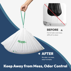 AMOGOGOPET sac poubelle avec cordon-serrage, fermeture rapide et sans fuite.