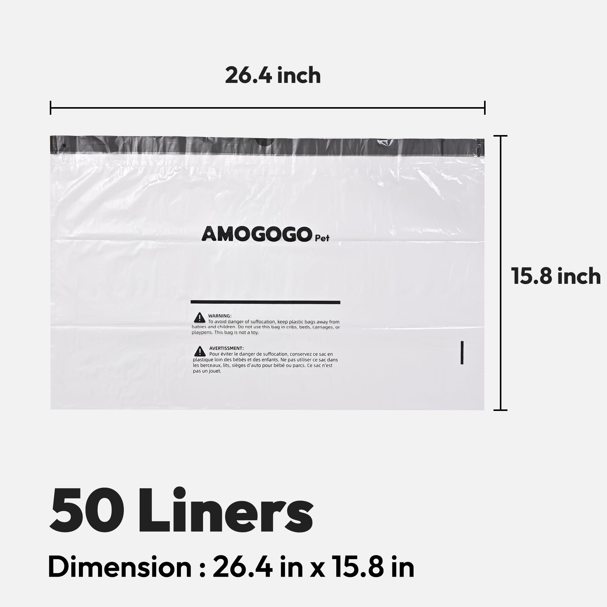 AMOGOGOPET sac fermeture-a-cordon, fermeture rapide et nettoyage facilité.