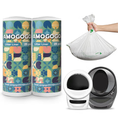 AMOGOGOPET sacs-litiere compatibles robot pour remplacement facile dans le Litter Robot 3/4/5