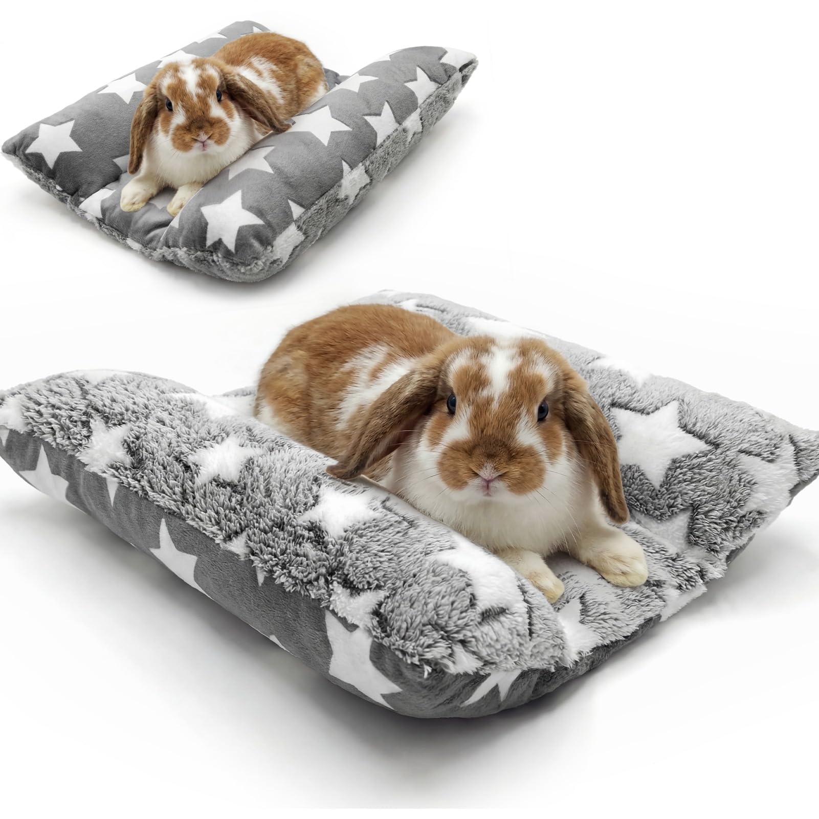 Lit Amremsu pour lapin avec surface pelucheuse, confort moelleux pour les câlins.