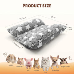 Lit Amremsu pour lapin, housse lavable, nettoyage rapide et hygiène assurée.