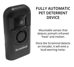 Amtek Scraminal émet des bips sonores dissuasifs pour chiens et chats.