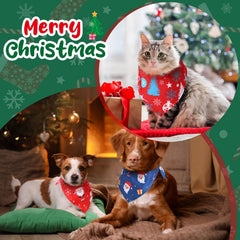 Bandana Amylove chien Pere Noel, esprit festif pour sorties.