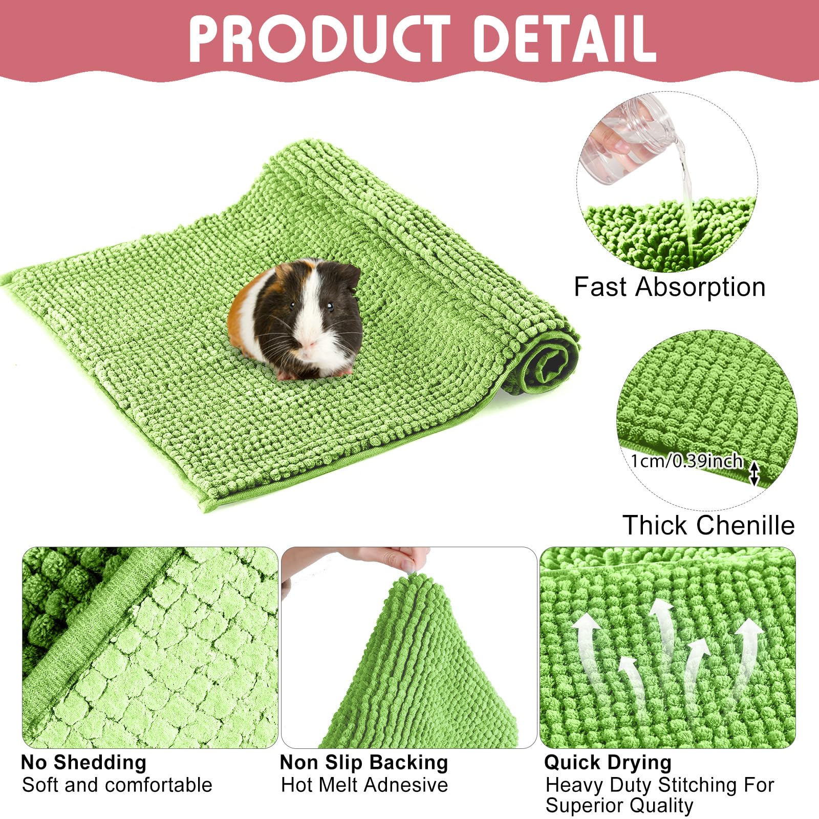 Amylove ensemble quatre tapis pour cage, prêt à l’emploi pour petits animaux