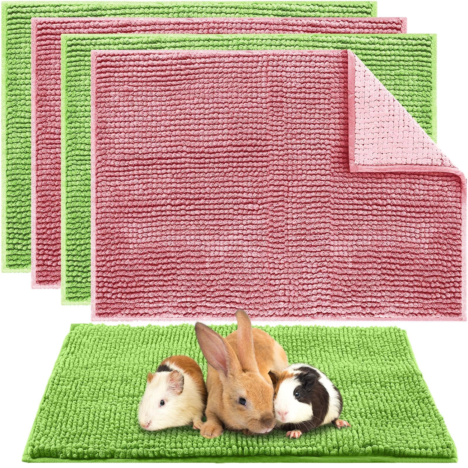 Amylove tapis cage cochon d’Inde 12x12, couchage doux et absorbant pour petit animal