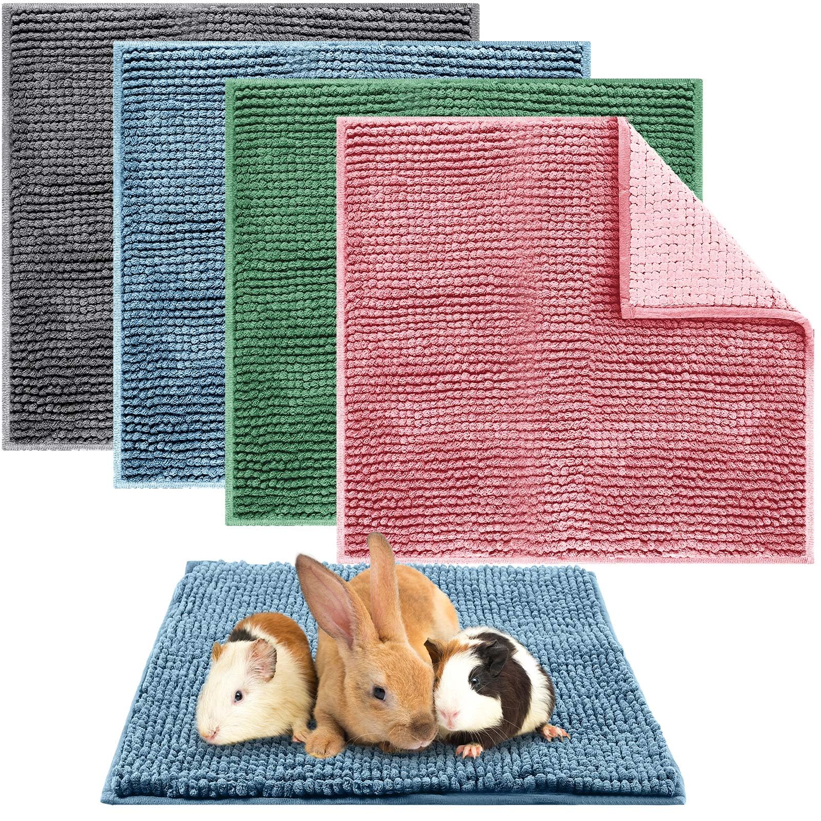 Amylove tapis-liner cage guinea-pig absorbant-microfibre, absorption rapide et confort pour petit animal.