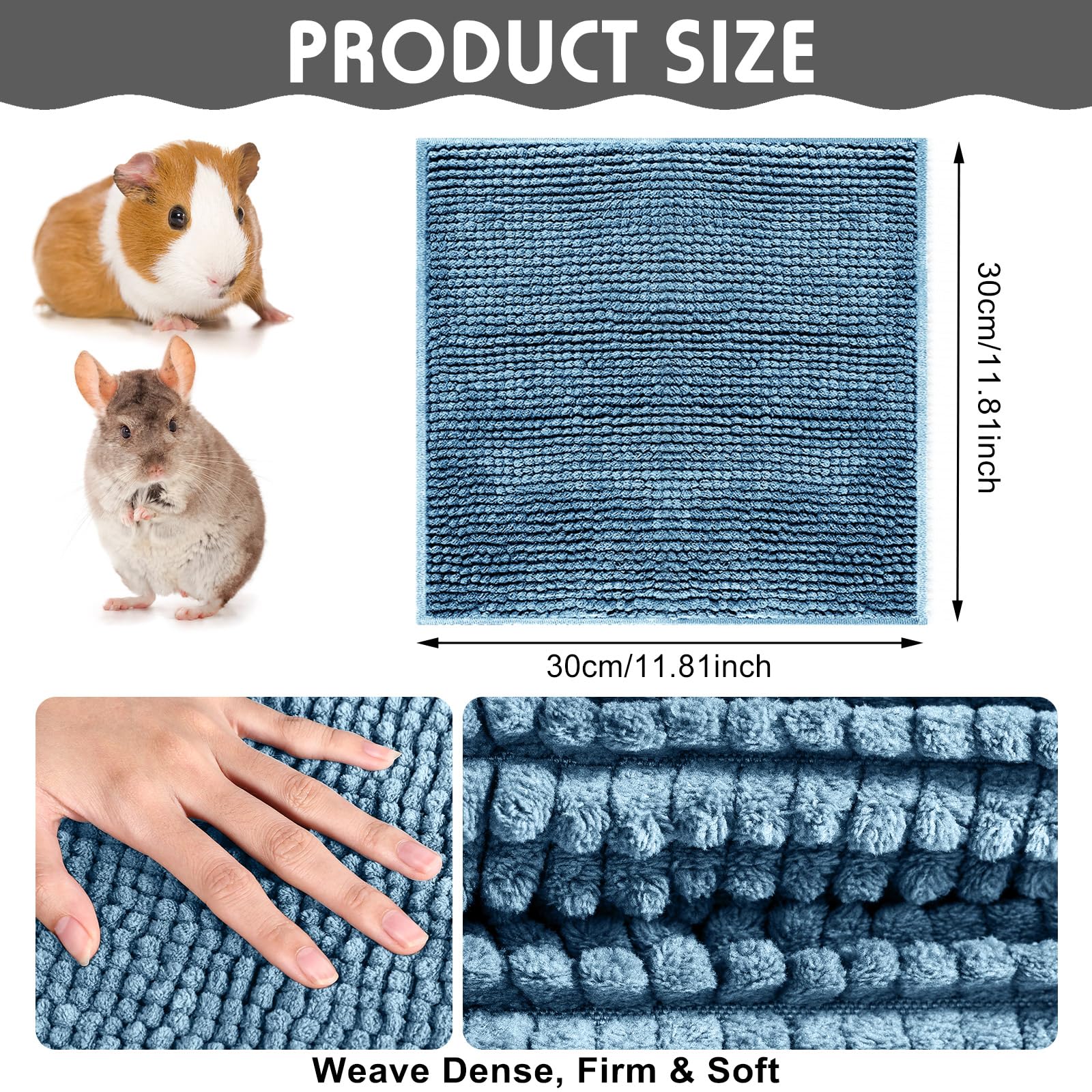 Amylove tapis-liner cage guinea-pig anti-derapant-dos, cage plus stable.