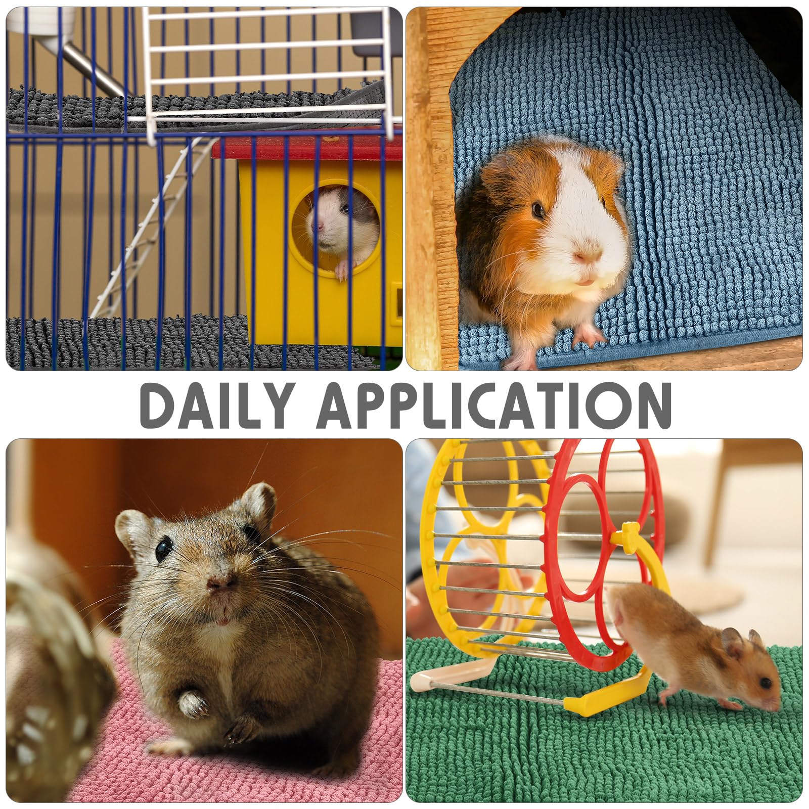 Amylove tapis-liner cage guinea-pig ensemble-4-pieces prêt à remplacer rapidement.