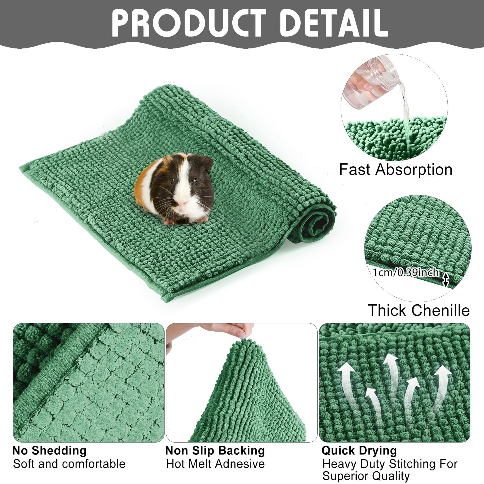 Amylove tapis-liner cage guinea-pig lavable, nettoyage facile en machine.