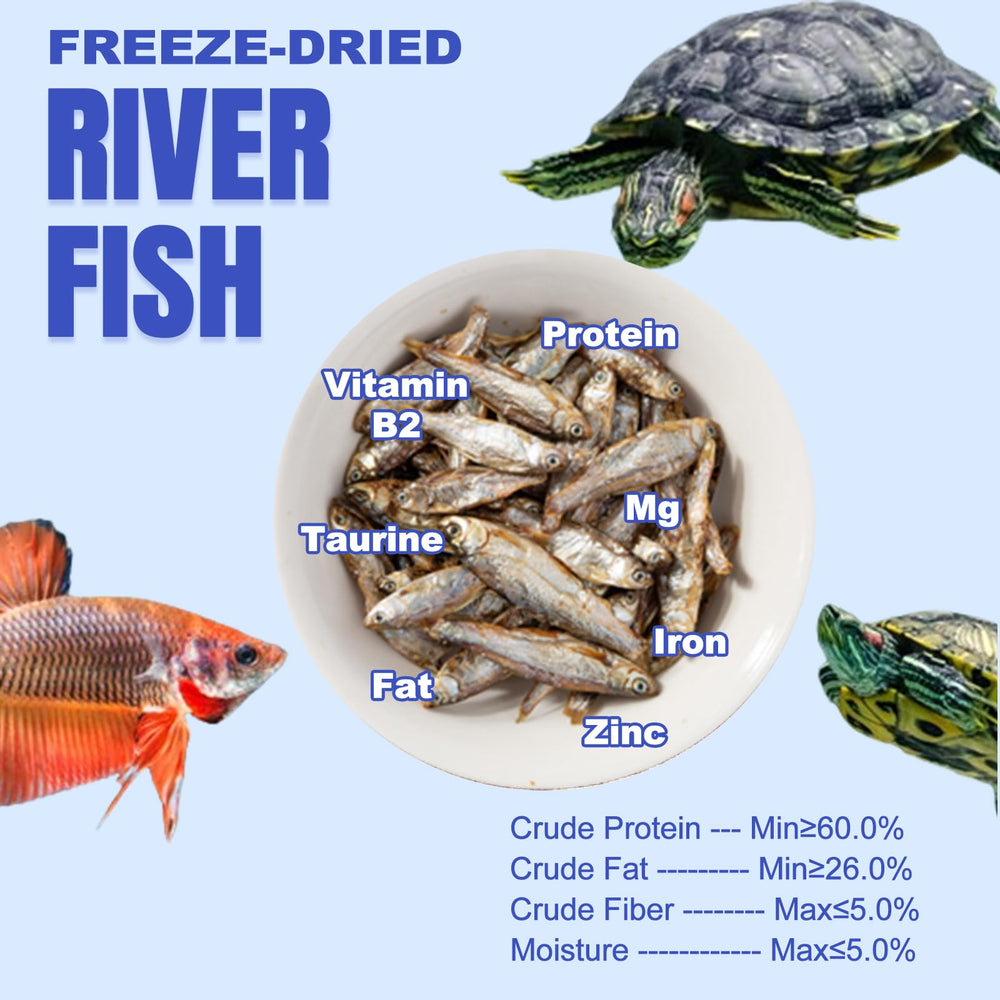 Les poissons séchés Amzey pour tortues et reptiles, alimentation naturelle.