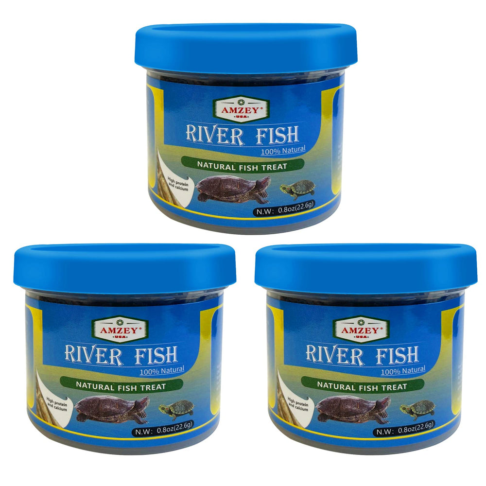 Poissons-riviere-seches Amzey, riche en protéines pour reptiles et poissons.