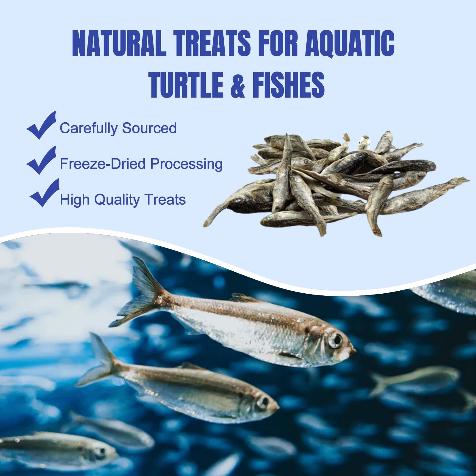 Poissons de rivière séchés Amzey, nourriture pratique pour aquarium.