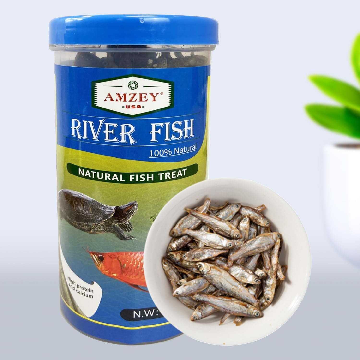 Poissons de rivière séchés Amzey dans un sachet, prêt pour reptiles.