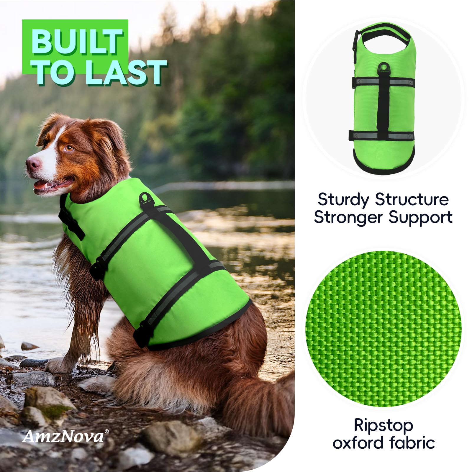 AMZNOVA gilet avec poignée de secours pour sortir le chien