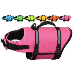AMZNOVA gilet sauvetage chien Ripstop rose, vue avant pour plus de visibilité.