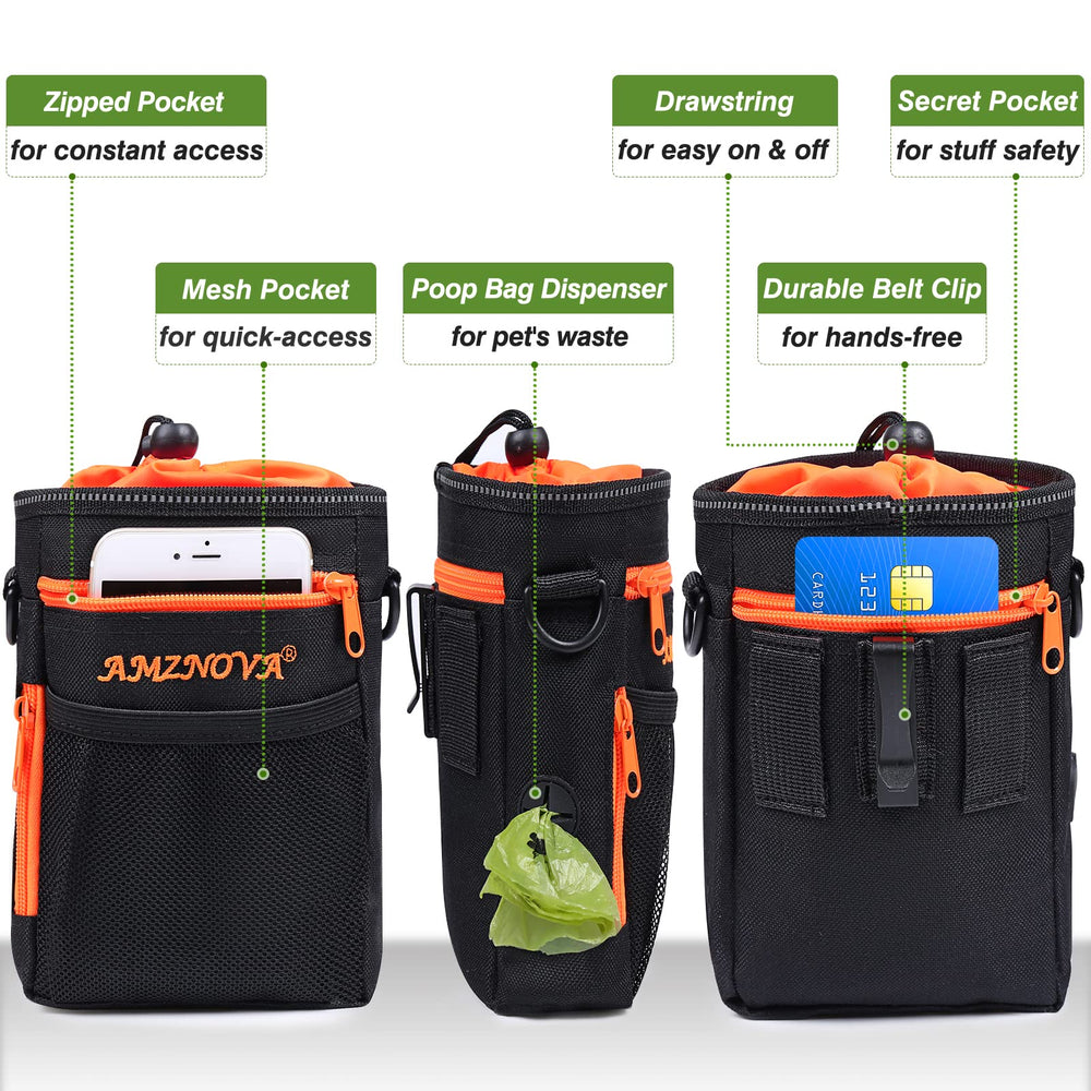 AMZNOVA Sac poches zippées avant-arrière — sécurité pour vos essentiels en balade.