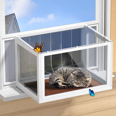 AMZOSS catio fenêtre panneaux transparents pour vue dégagée et sécurité