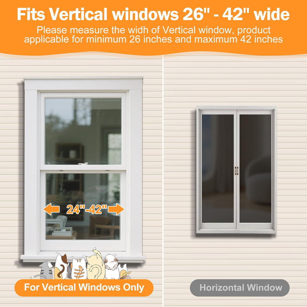 AMZOSS catio fenêtre réglable pour fenêtres 64–110 cm