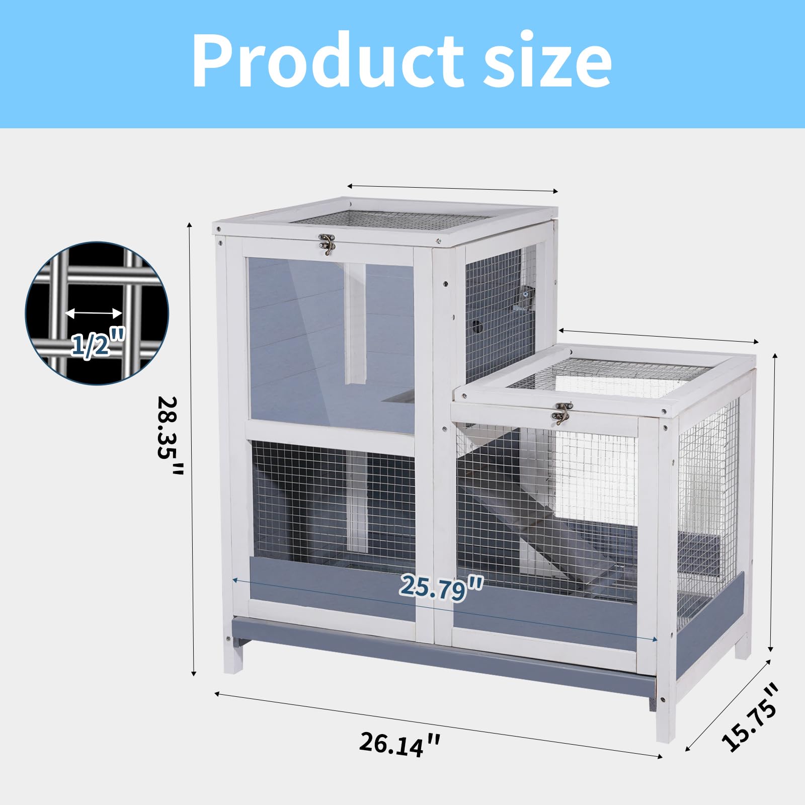 AMZOSS dimensions compactes en pouces adaptées à des espaces intérieurs.