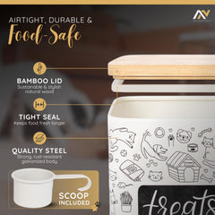 A&N Essentials contenant-treats-chews-6-tasses, stockage pratique pour friandises et bouchées