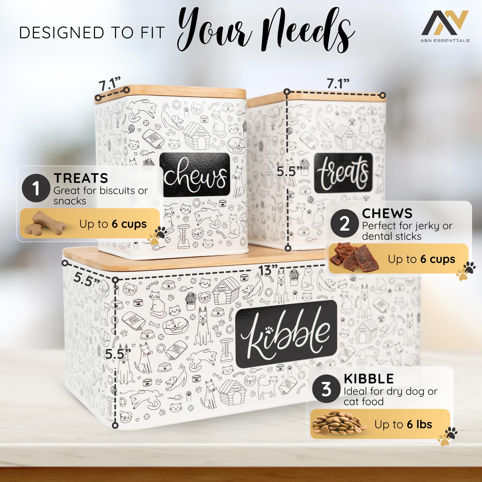 A&N Essentials couvercles en bambou étanches, option durable et esthétique