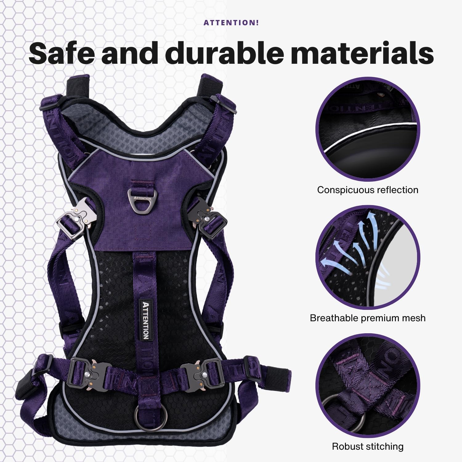 Harnais ANAFNI durable pour chiens de grande taille lors des sorties.