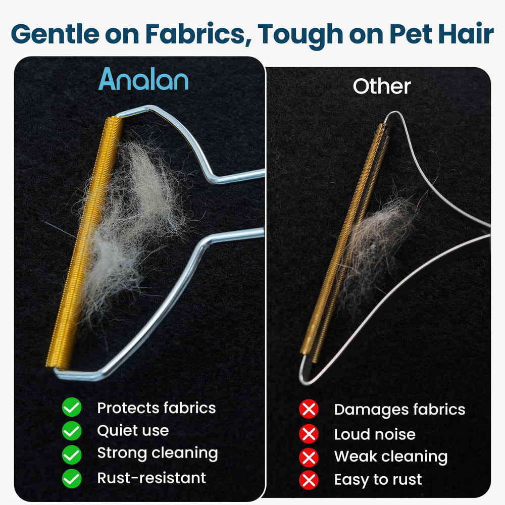 Analan brosse auto-nettoyante: élimine facilement les poils lors du brossage