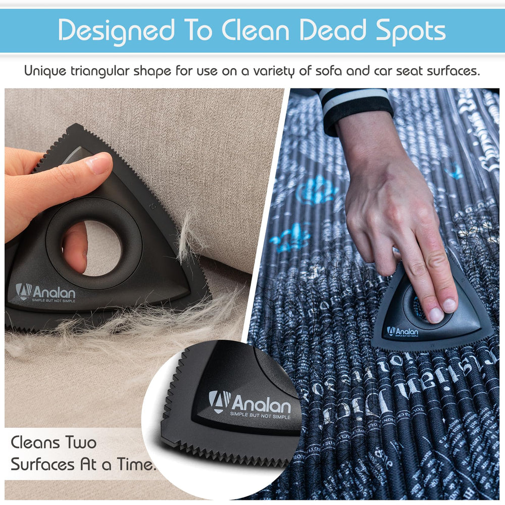 Analan Mini Poil sur tapis moquette nettoie les poils tenaces.