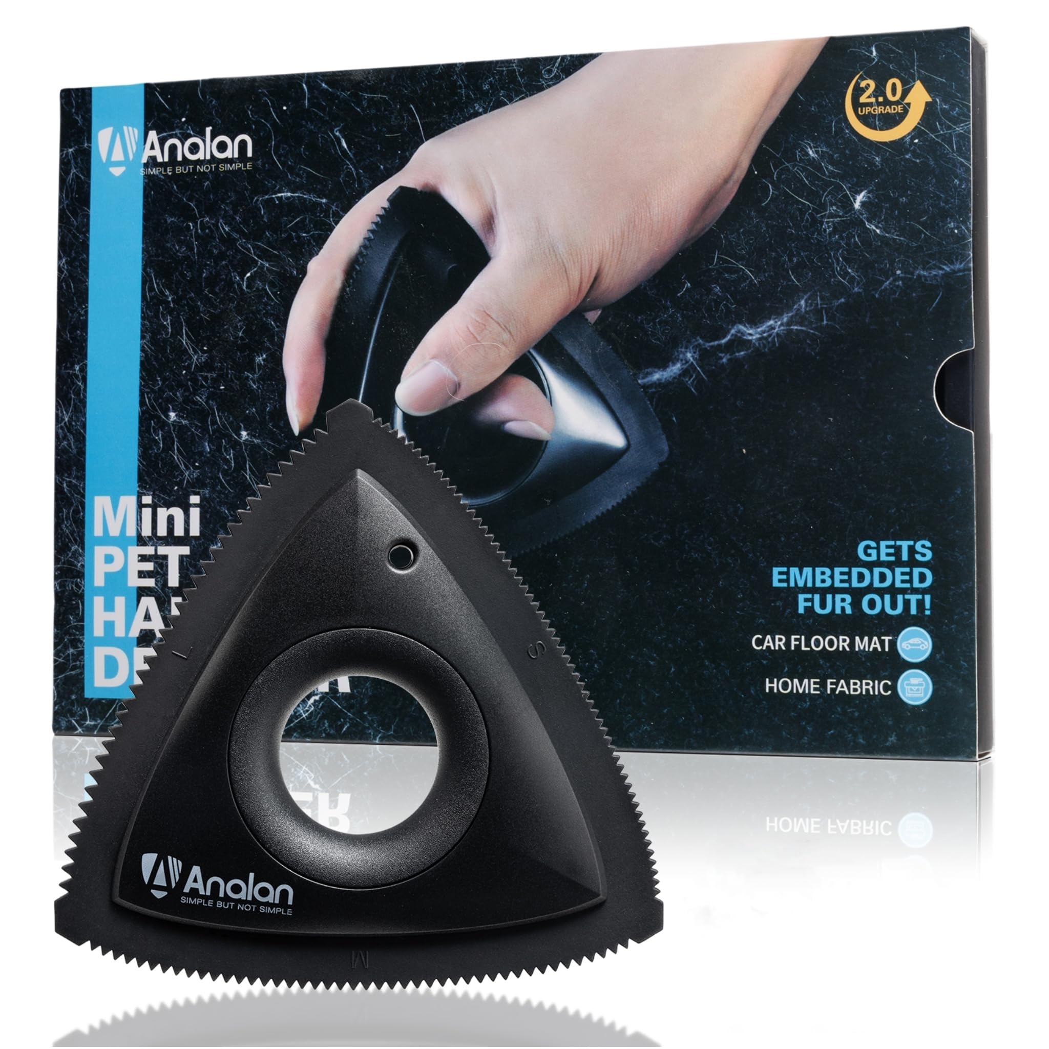 Analan triangle poil voiture intérieur – efficacité rapide sur tapis et sièges