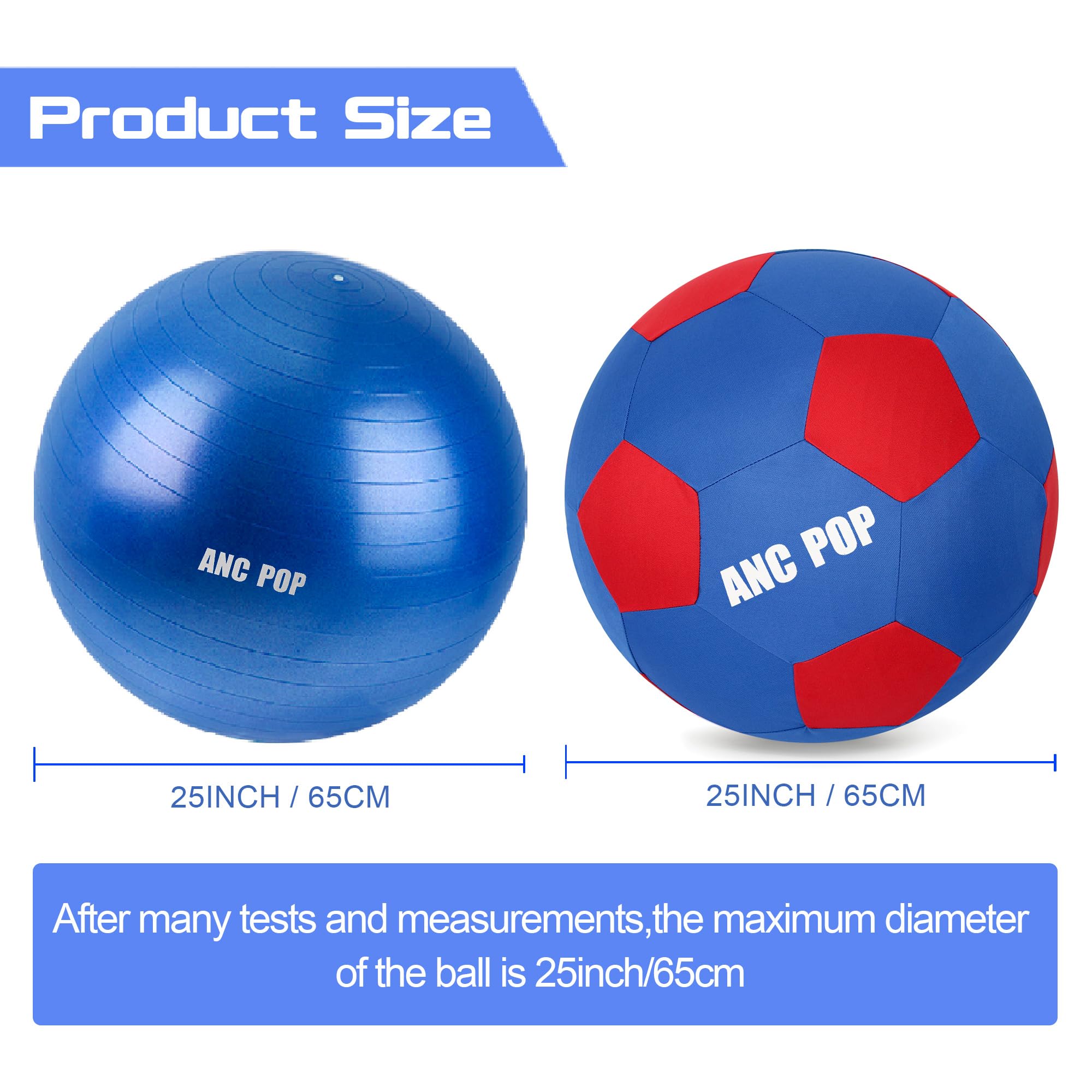 ANC POP housse de ballon herding bleu et rouge, facile à laver après l'entraînement