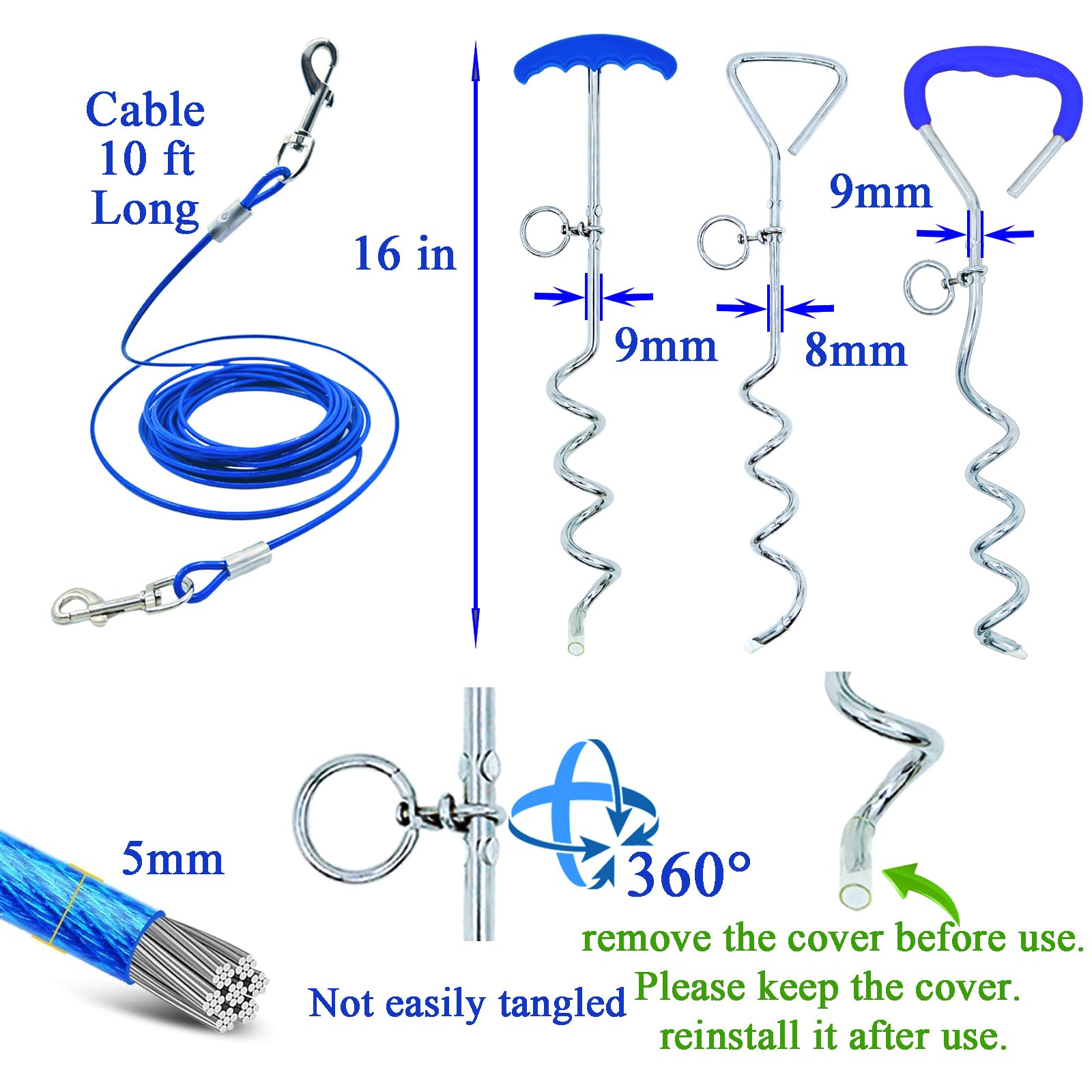 AncBace Matière Durable 9mm - conçu pour durer en extérieur.