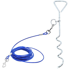 AncBace Pieu Tie-Out Chien 30 pieds - crée une grande zone de sécurité pour chien.
