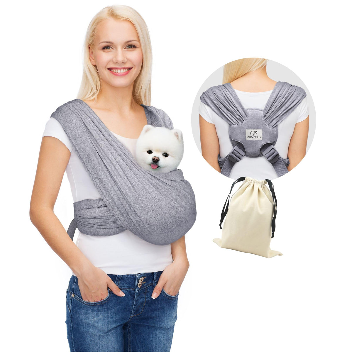 AnccoPlus porte-chien petit face-devant pour un transport proche et rassurant