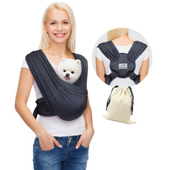 AnccoPlus porte-chien petit face-devant: transport sécurisé et proche du corps.