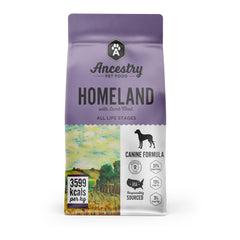 Nourriture Ancestry Homeland croquettes multi-protéines pour énergie quotidienne.