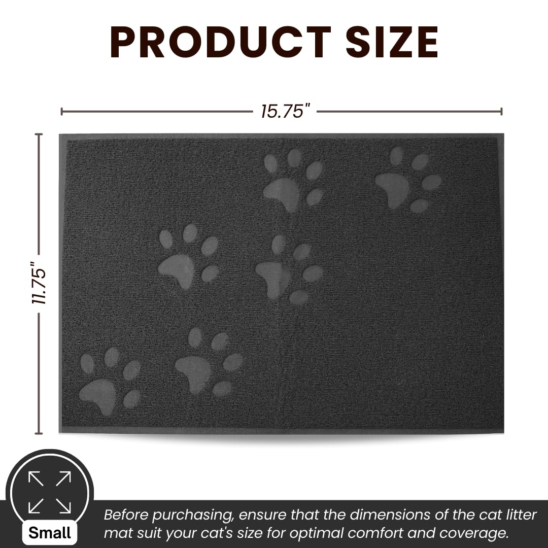 Tapis litière Andalus Brands imperméable gris évite les fuites et protège la surface