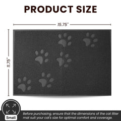 Tapis litière Andalus Brands imperméable gris évite les fuites et protège la surface