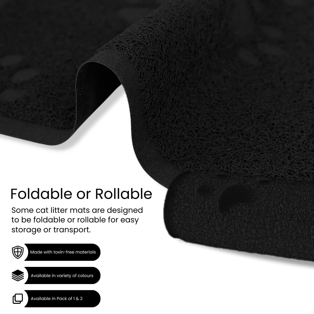 Andalus Petit Tapis Litière Chat — réduction des écarts de litière autour de la boîte