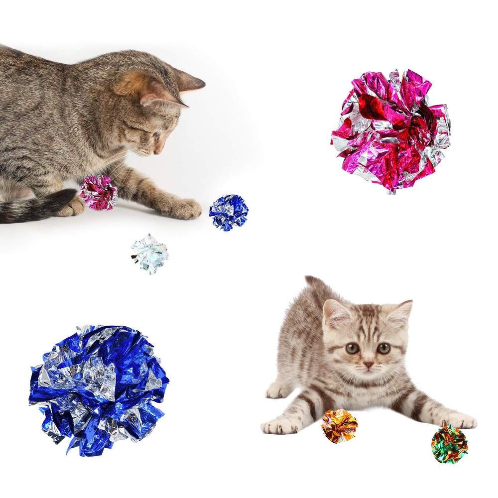 Andiker boules chat crinkle dore: légère et simple à lancer pour l’activité.