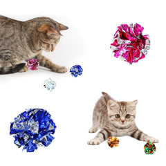 Andiker boules chat crinkle dore: légère et simple à lancer pour l’activité.