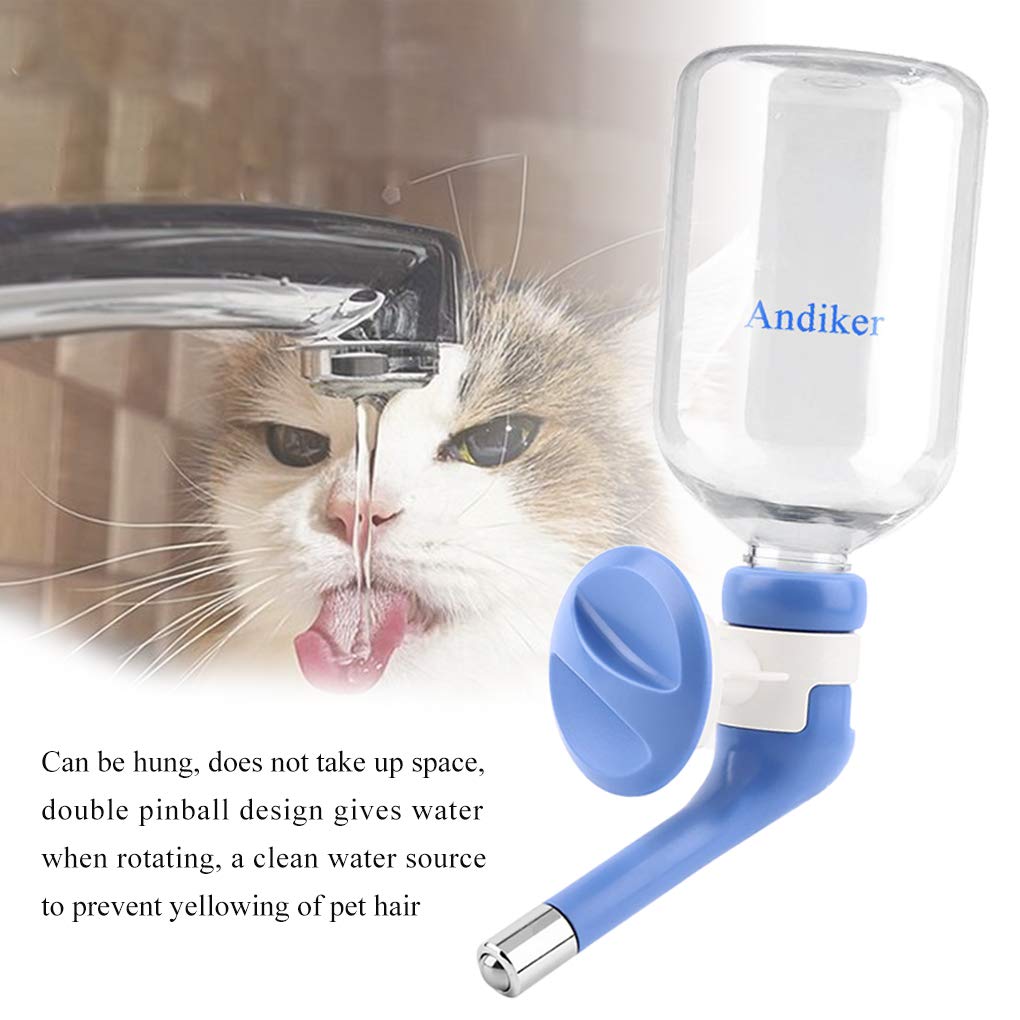 Andiker bouteille eau chien, corps transparent, contrôle rapide du niveau d'eau.
