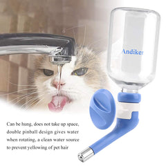 Andiker bouteille eau chien, corps transparent, contrôle rapide du niveau d'eau.