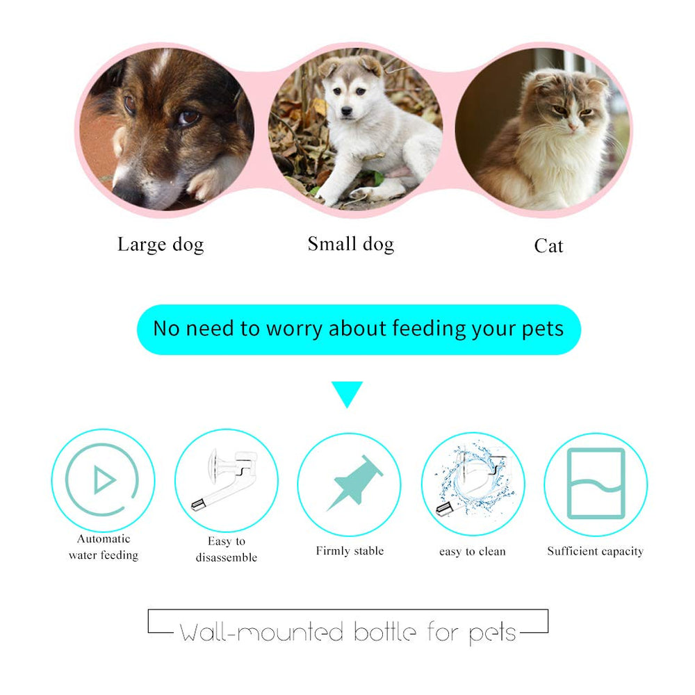 Andiker bouteille eau chien, installation simple sur cage pour remplissage rapide.